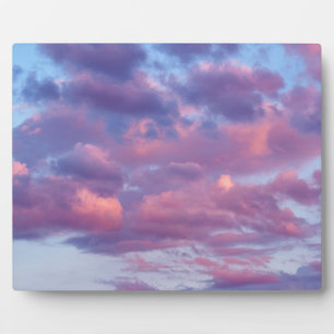 Rosa und Lila Wolken Fotoplatte
