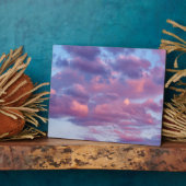 Rosa und Lila Wolken Fotoplatte (Seite)