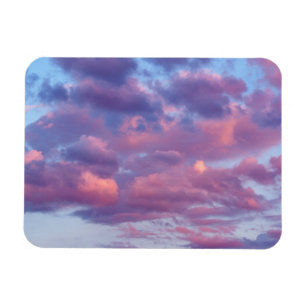 Rosa und Lila Wolken Magnet