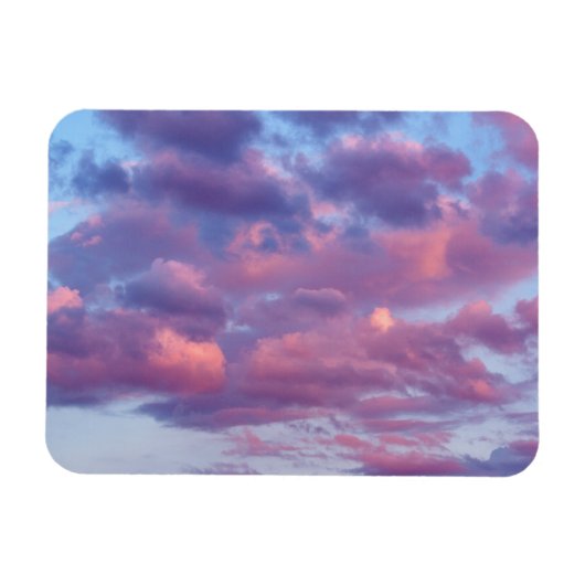 Rosa und Lila Wolken Magnet (Horizontal)