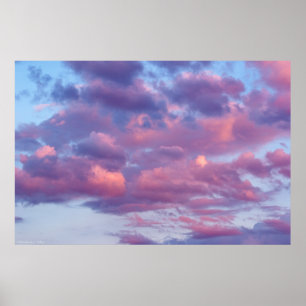 Rosa und Lila Wolken Poster