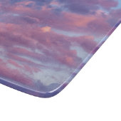 Rosa und Lila Wolken Schneidebrett (Ecke)