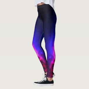 Rosa und Lila Wolkennebel Milchstraße Galaxie Leggings