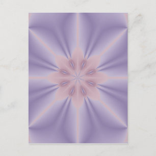 Rosa und Lilac 3D-Blume Postkarte