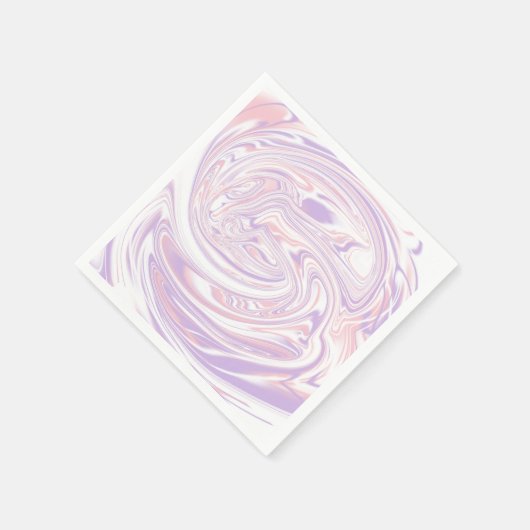 Rosa und Lilac Moderne Marmorstraßen Serviette (Ecke)