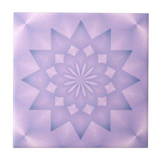 Rosa und Lilac Rosette Fliese (Vorderseite)