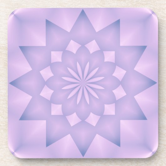 Rosa und Lilac Rosette Getränkeuntersetzer (Vorderseite)