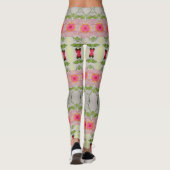 Rosa und Limettengrün Leggings (Rückseite)