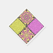 Rosa und Limon , Patchwork Serviette (Ecke)
