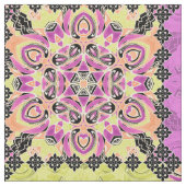 Rosa und Limon , Patchwork Stoff (Nahaufnahme)