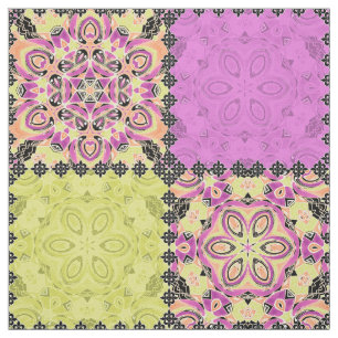 Rosa und Limon , Patchwork Stoff