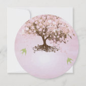 Rosa und Limone Herzleaf Tree Hochzeitseinladungen Einladung (Rückseite)