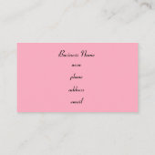 Rosa und Limone Punktstandkarten Visitenkarte (Rückseite)