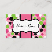 Rosa und Limone Punktstandkarten Visitenkarte (Vorderseite)