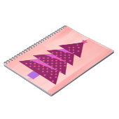 Rosa und Magenta Christmas Tree Art Journal Notizblock (Linke Seite)