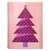 Rosa und Magenta Christmas Tree Art Journal Notizblock (Vorderseite)