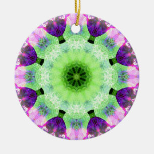 Rosa und Magenta Mandala Runde Ornamente