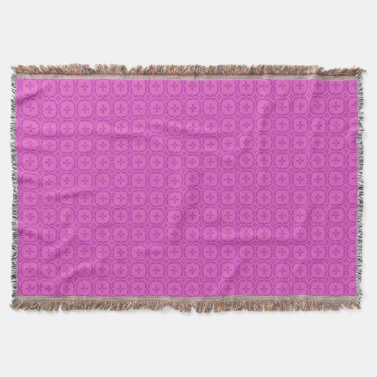 Rosa und Magenta Welsh Tapestart Muster Blanket Decke (Vorderseite)