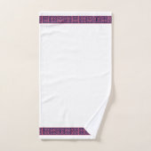 Rosa und Marine-griechische Schlüsselgrenze Badhandtuch Set (Handtuch)