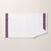 Rosa und Marine-griechische Schlüsselgrenze Badhandtuch Set (Handtuch)