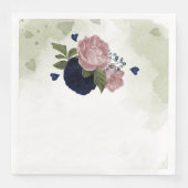 Rosa- und Marinebarten Serviette (Vorderseite)