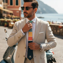 rosa und marineblau Streifen-Muster monogramiert