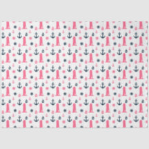 Rosa und marineblaue nautische Serie Design 3