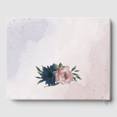 Rosa- und Marinehochzeit Blume Gästebuch (Rückseite)