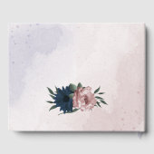 Rosa- und Marinehochzeit Blume Gästebuch (Rückseite)