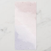 Rosa- und Marinehochzeit Blume Menükarte (Rückseite)