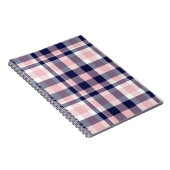 Rosa und Marineinfanterie Kariert, kariert, nahtlo Notizblock (Rechte Seite)