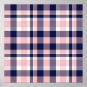 Rosa und Marineinfanterie Kariert, kariert, nahtlo Poster (Vorne)