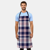 Rosa und Marineinfanterie Kariert, kariert, nahtlo Schürze (Getragen)