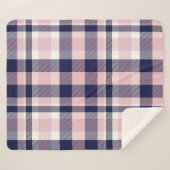 Rosa und Marineinfanterie Kariert, kariert, nahtlo Sherpadecke (Vorderseite (Horizontal))