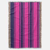 Rosa und Marinestreifen Decke (Vorderseite Vertikal)