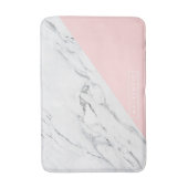 Rosa und Marmor Badematte (Vorderseite Vertikal)
