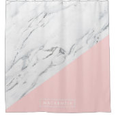 Rosa und Marmor Duschvorhang (Vorderseite)