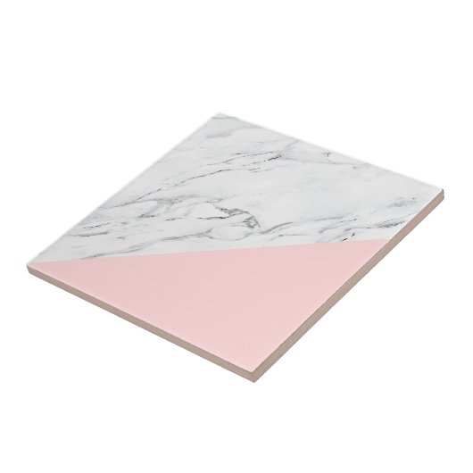 Rosa und Marmor Fliese (Seite)