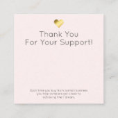 Rosa und Marmorgoldringe - Display-Verpackung Quadratische Visitenkarte (Rückseite)