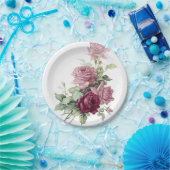 Rosa- und Maroon-Papierplatte Pappteller (Party)