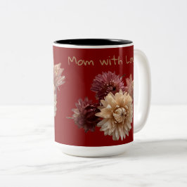 Rosa und Maroon-Strohhalme-Blume mit Namen Zweifarbige Tasse