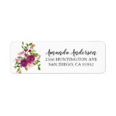 Rosa und Marsala Blume Brautparty Labels (Vorne)