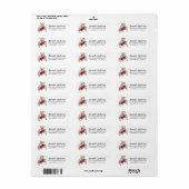 Rosa und Marsala Blume Brautparty Labels (Vorne)
