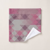 rosa und mauve geometrisch badhandtuch set (Waschlappen)