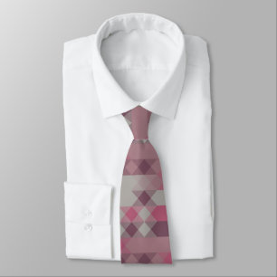 rosa und mauve geometrisch krawatte