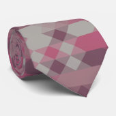 rosa und mauve geometrisch krawatte (Gerollt)