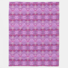 Rosa und Mauve Hearts Fleece Blanket