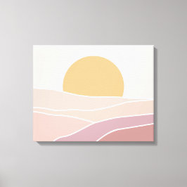 Rosa und Mauve Minimalistisch Sunset Wall Leinwand