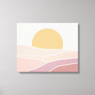 Rosa und Mauve Minimalistisch Sunset Wall Leinwand