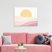 Rosa und Mauve Minimalistisch Sunset Wall Leinwand (Insitu (Wohnzimmer))